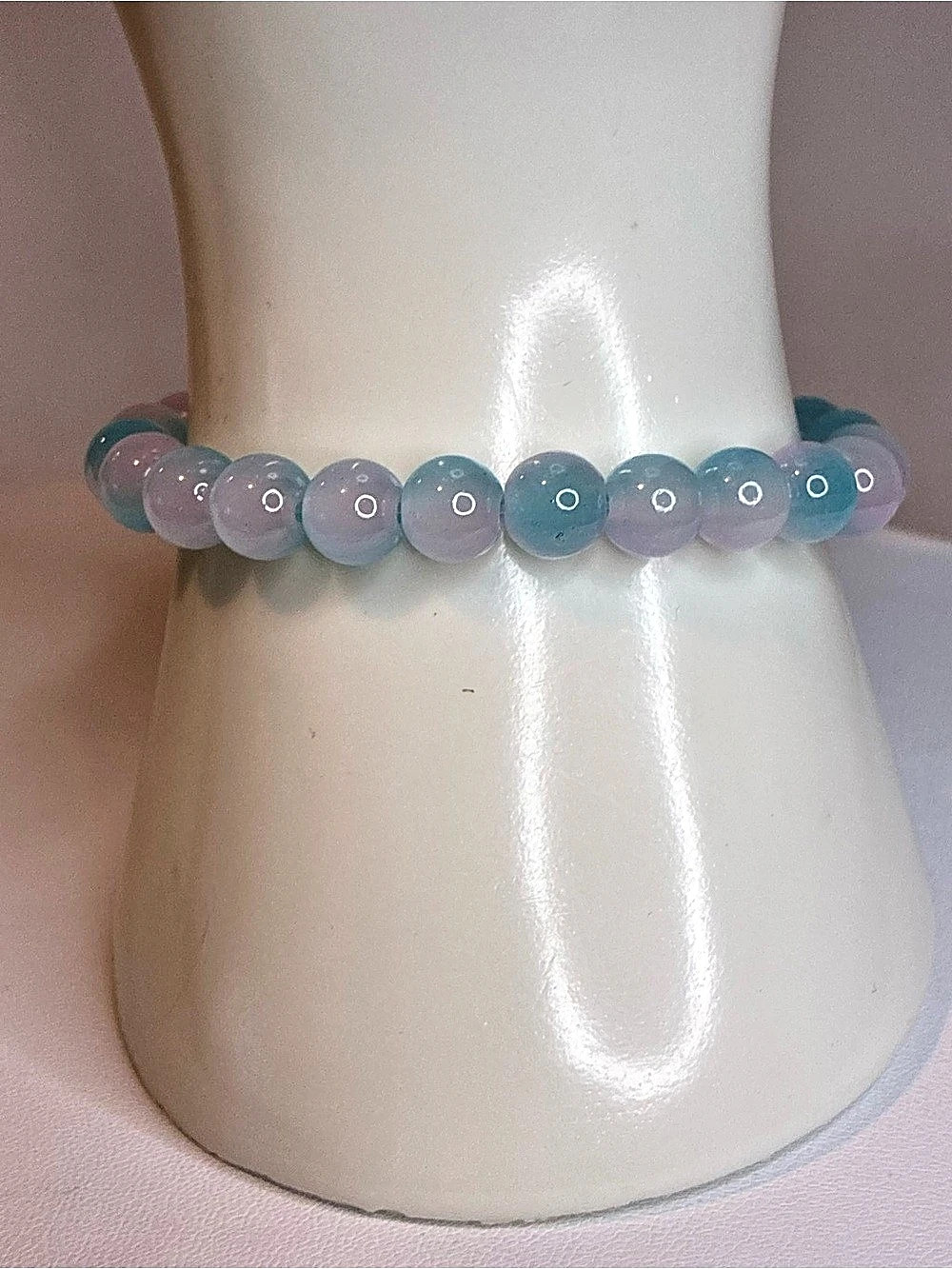 Translucent Blue, Pink, And Lavender-Toned Beads